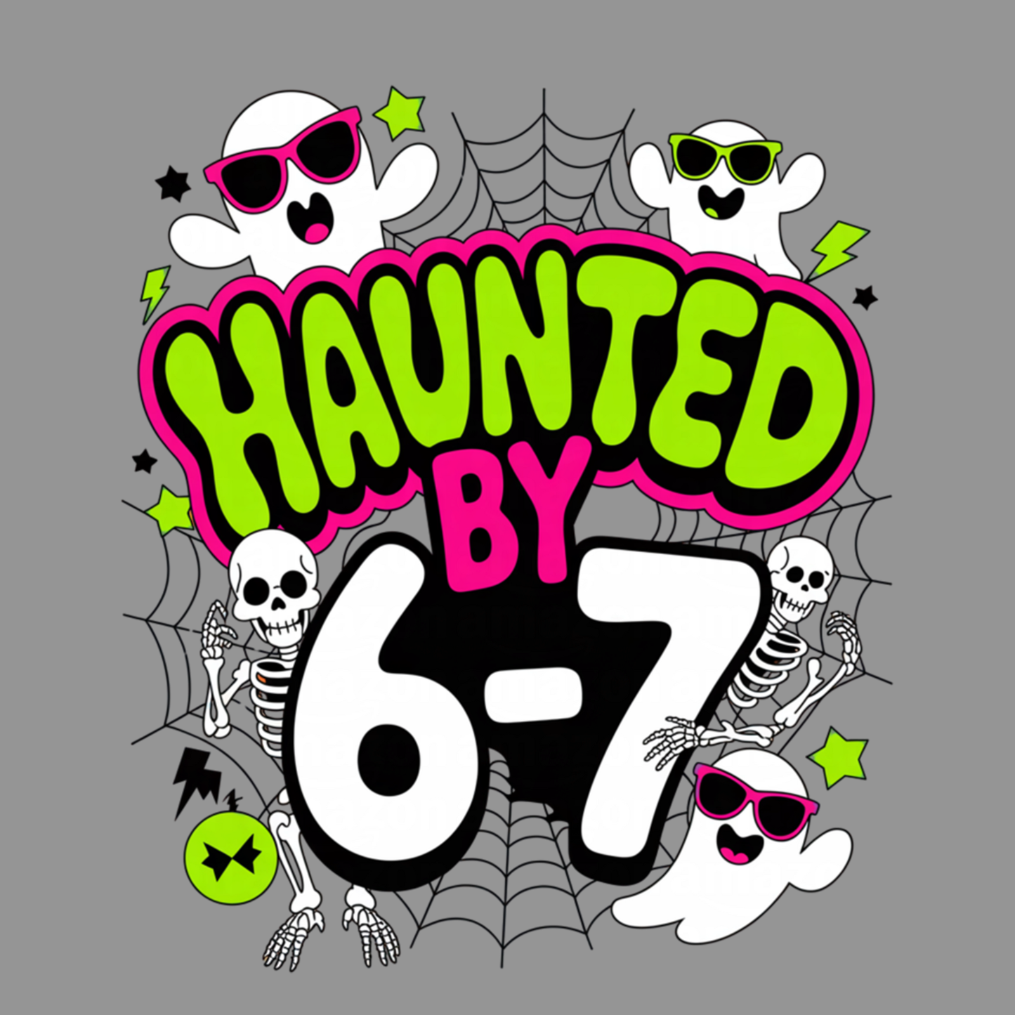 Haunted by 67 | Pink & Green