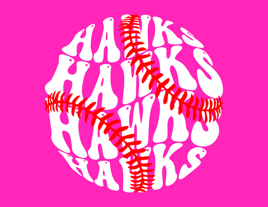 Hawks Wavy Baseball