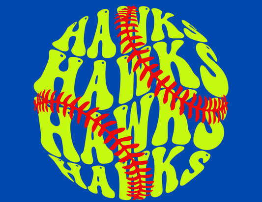 Hawks Wavy Softball