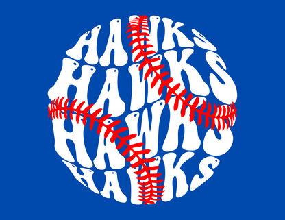 Hawks Wavy Baseball