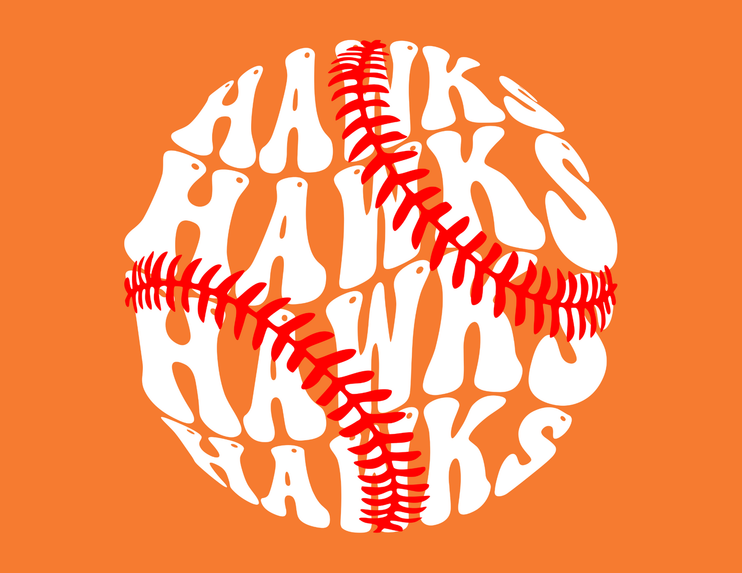 Hawks Wavy Baseball