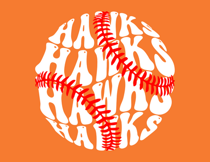Hawks Wavy Baseball