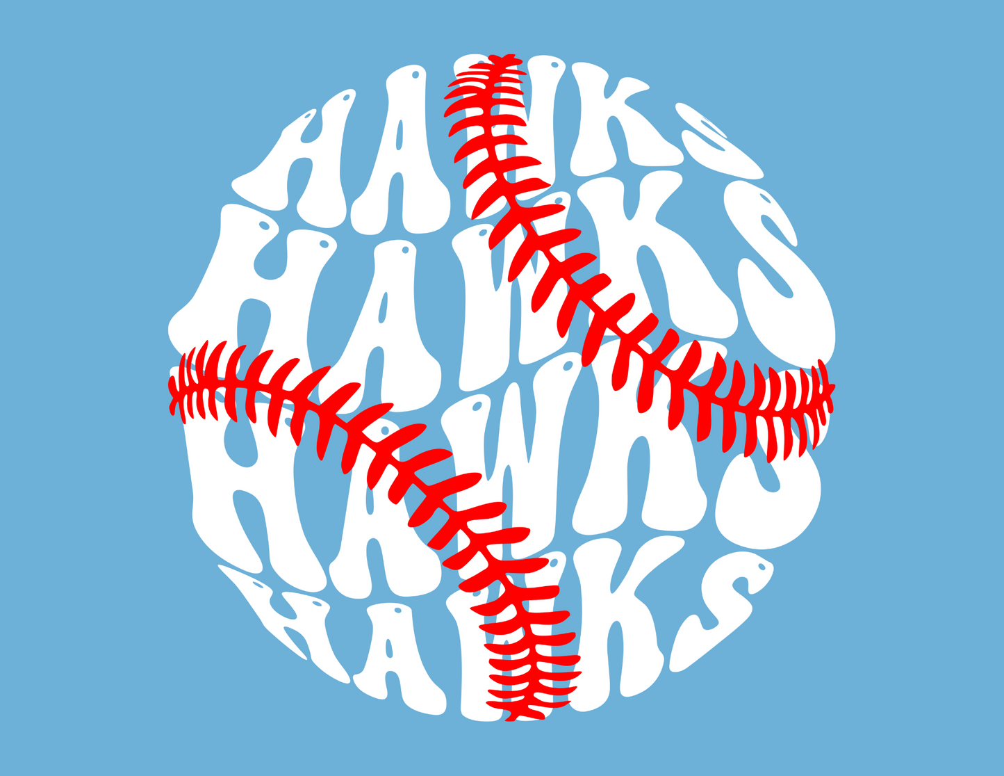 Hawks Wavy Baseball