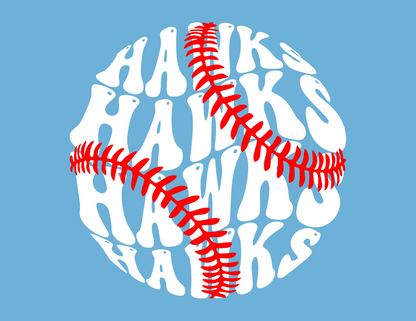 Hawks Wavy Baseball