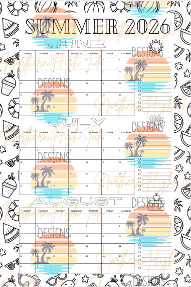 Summer Bucket List Poster 2026